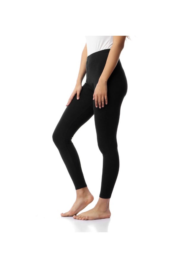 Mega Women's Soft and Comfortable Lycra Leggings (Lingers) - Solid Color, High Waist - Image 4